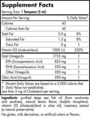 Omega-3D™ Liquid - 8 oz (Lemon) - INGREDIENTS
