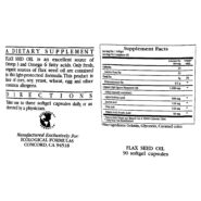 Organic FlaxSeed Oil 1000mg - 90 capsules - Image 2