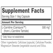 Alternative view of L-Carnitine 500mg - 60 capsules