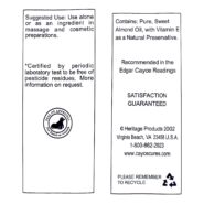 Almond Oil (Sweet) w/Vit E - 8 ounces - Image 2
