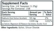 Alternative view of Buffered Vitamin C Powder - Unflavored - Bio-Max Series - Hypoallergenic - 7oz / 198.5 grams