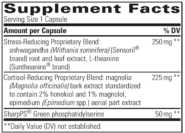 Cortisol Manager Allergen Free 90 vcaps - Image 2