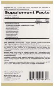 California Gold Nutrition, LactoBif 30 Probiotics, 30 Billion CFU, 60 Veggie Capsules - Image 2