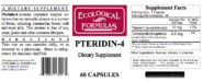 Pteridin-4 (2.5mg) - 60 capsules (formerly known as BH4) - Image 2