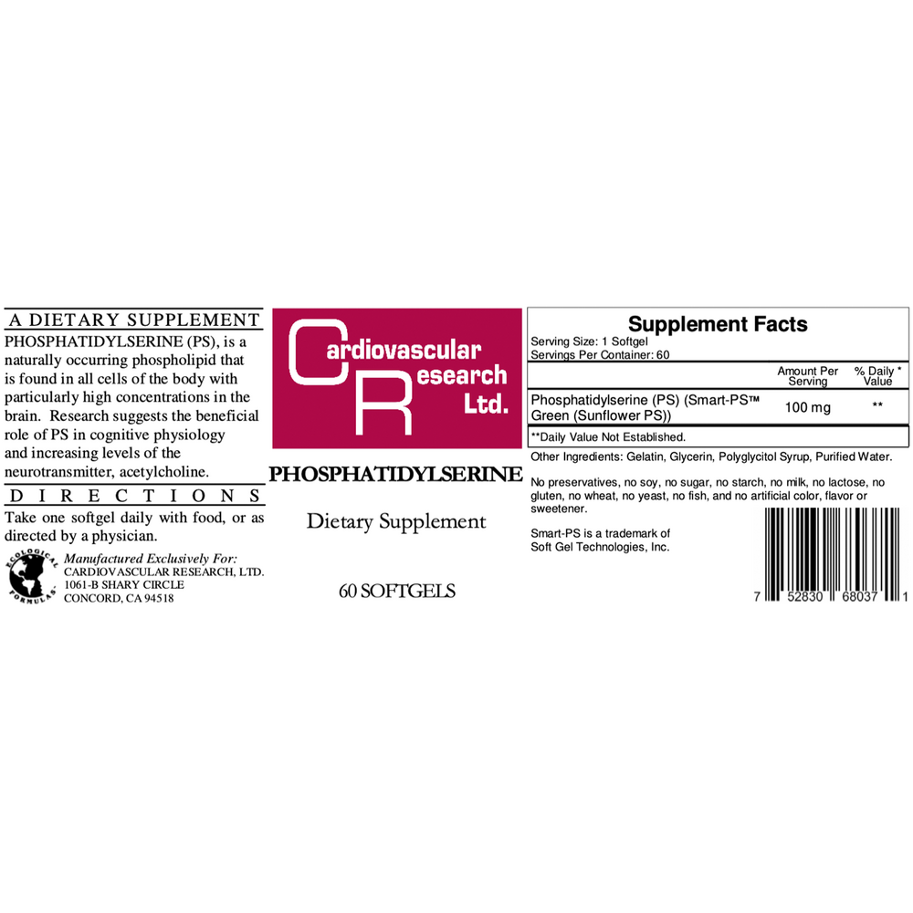 Phosphatidylserine - 60 capsules - Image 3