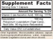 Resveratrol 100mg - 60 capsules - Image 3