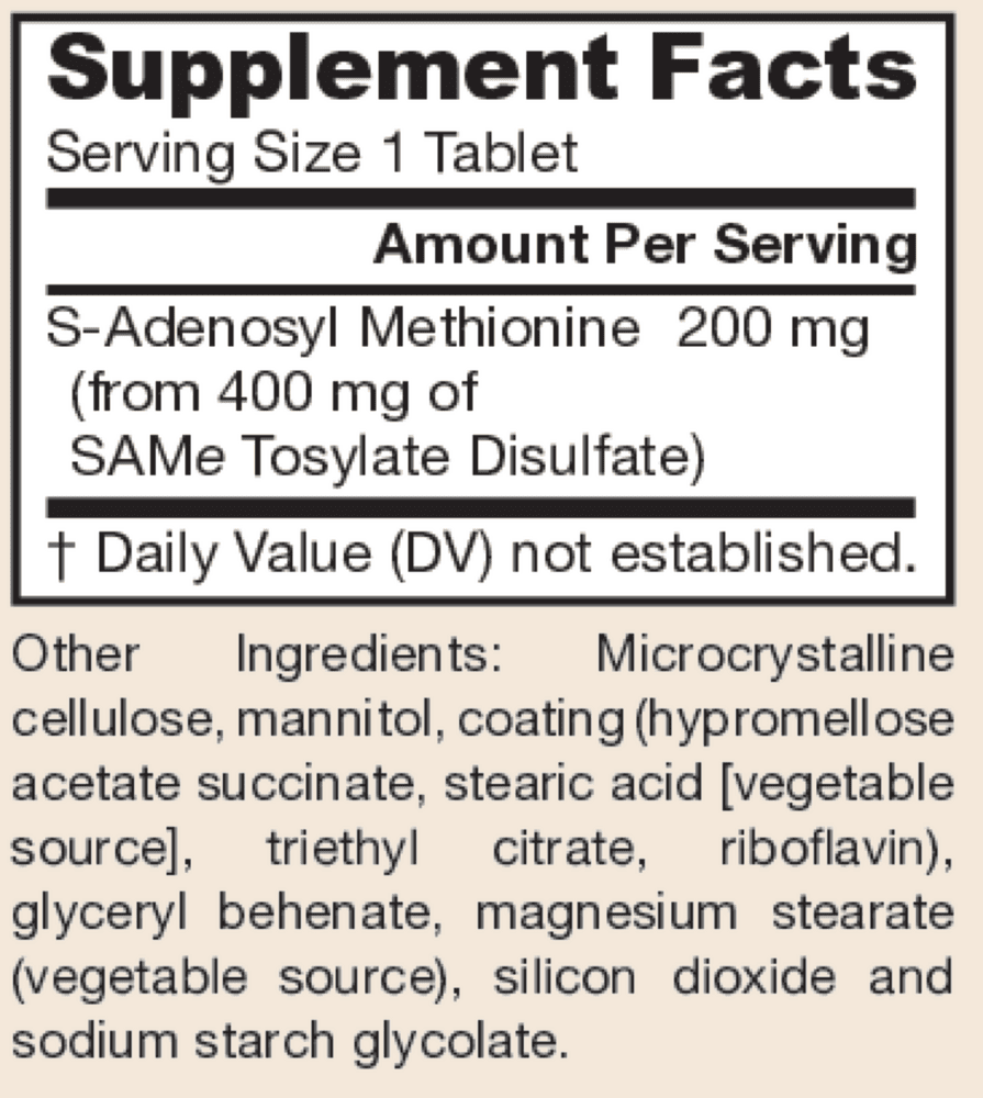 SAM-e 200 mg - 60 tabs - Image 2