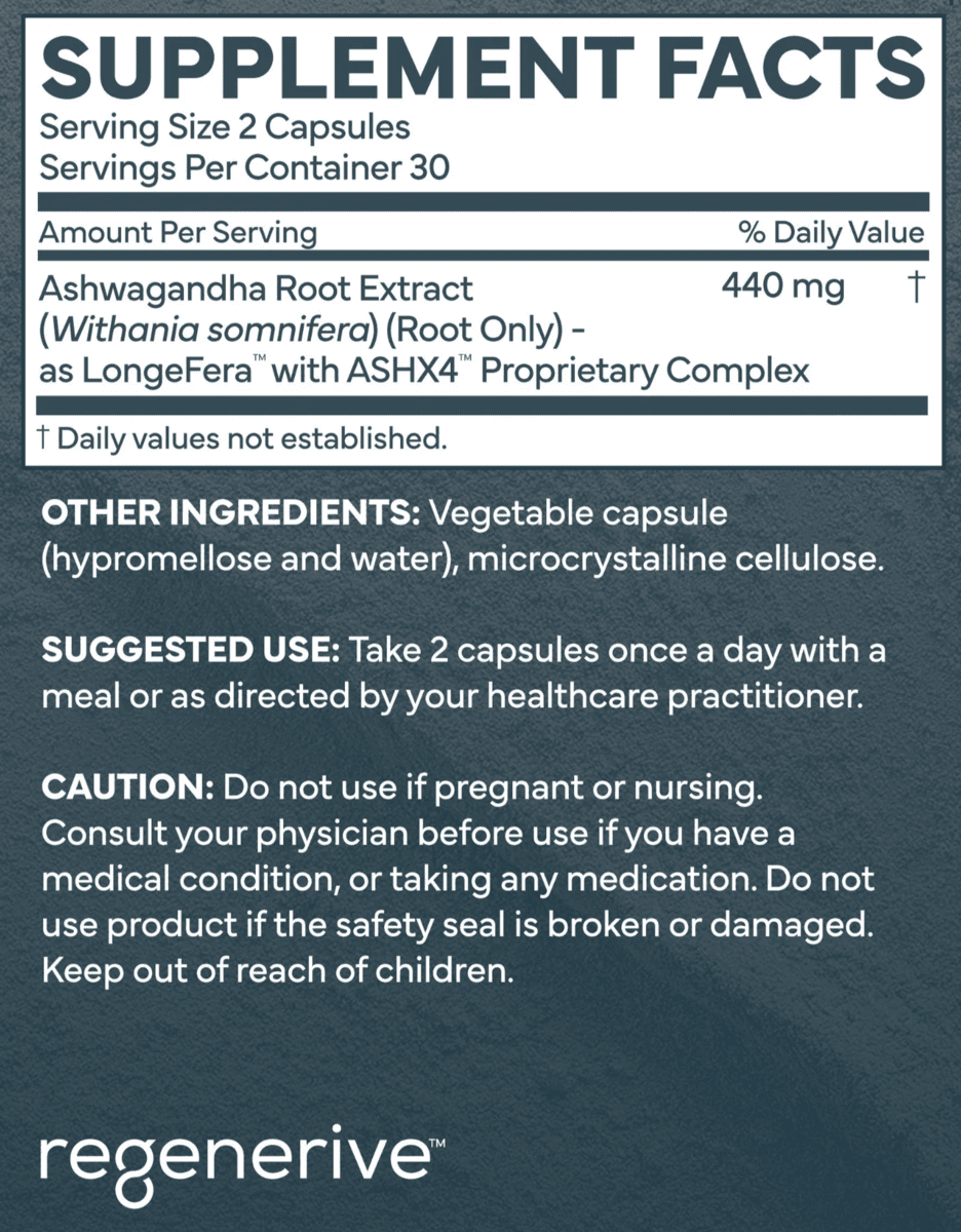 Regenerive Powered by LongeFera with the Exclusive ASHX4 Complex - 60 capsules - Image 2