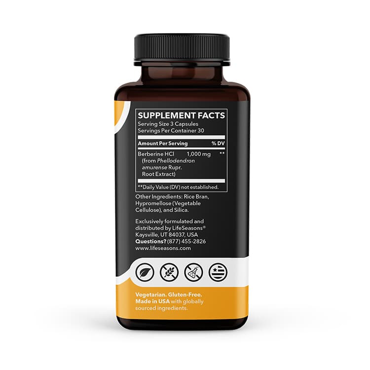 Berberine HCl - 90 capsules - Image 5