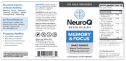 NeuroQ Memory and Focus - 60 capsules - Image 3