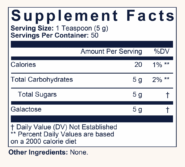 Alternative view of Galactose Powder - 250 grams