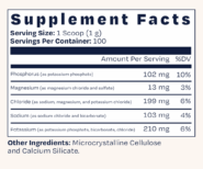 Alternative view of Matrix Electrolyte Powder - 100 grams