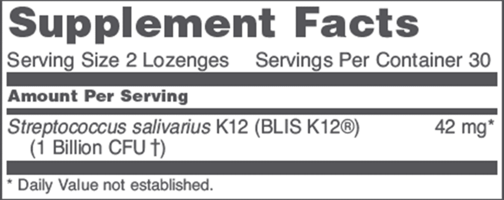 E.N.T. Biotic BLIS K12 probiotic - 60 lozenges - Image 2