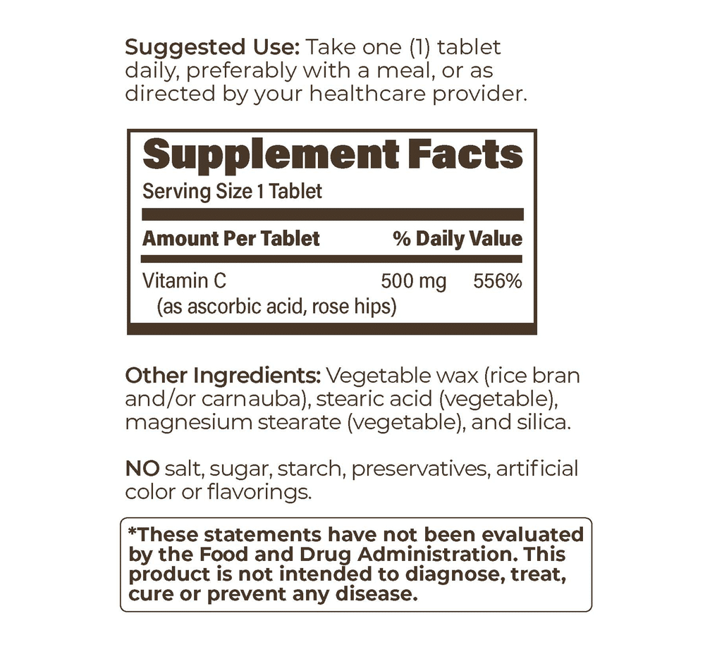 Sustained Release ENDUR-C® Vitamin C with Rose Hips 500mg - 90 tablets - Image 2
