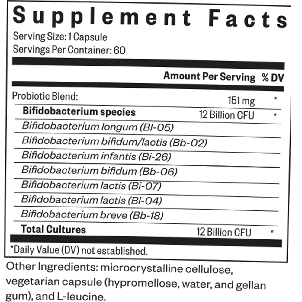 Probiota Bifidobacterium (formerly ProBiota Bifido) - 60 capsules - Image 2