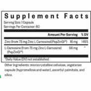 Alternative view of ZINC CARNOSINE - 60 CAPSULES