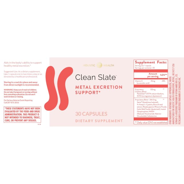 Clean Slate Metal Excretion Support - 30 capsules (formerly DETOXAWAY METAL EXCRETION SUPPORT) - Image 4